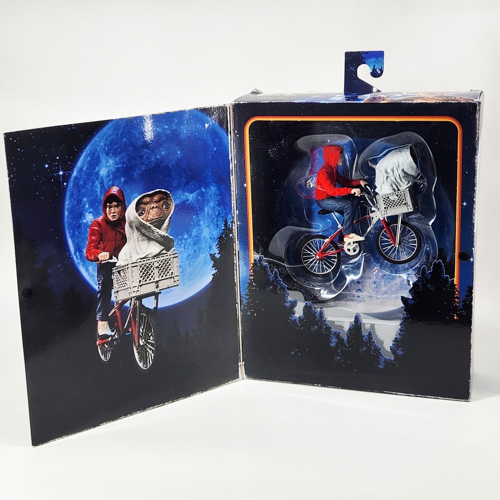 NECA ET The Extra-Terrestrial 40th Anniversary Elliott‎ with Bicycle Figure Set